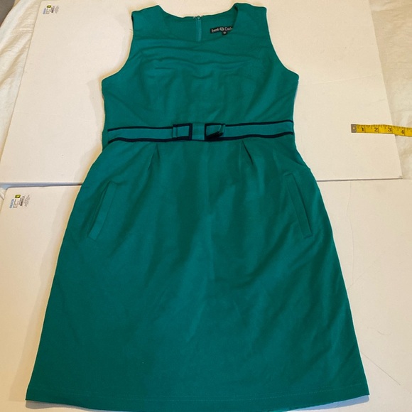 Beautiful green Friends of Couture sleeveless dress*fully lined cotton blend - Picture 1 of 7